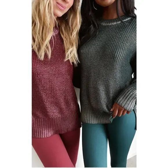 NWT Beach Riot Callie Sweater in Pine. Size Medium - Picture 4 of 7